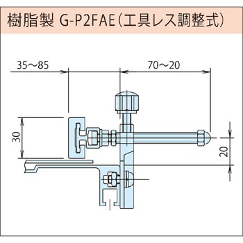 コンベヤ用樹脂製工具レス調整式ガイド 三機工業