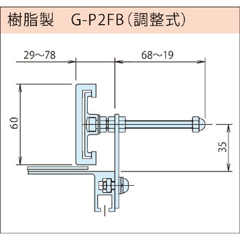 コンベヤ用樹脂製調整式ガイド 三機工業