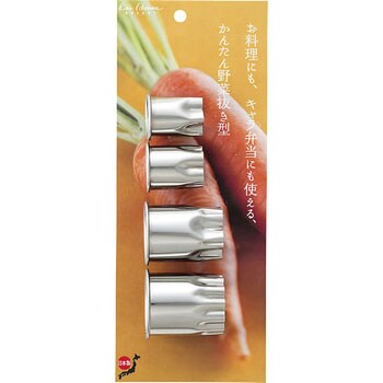 DH7126 KHS ステンレス野菜抜き型 花 1組(4個) 貝印 【通販