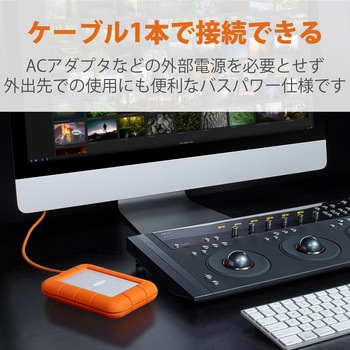 HDD (ハードディスク) 外付け ポータブル 2TB タイプC 耐衝撃 Rugged SECURE USB3.1 LaCie LaCie(ラシー)