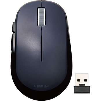 マウス無線 ワイヤレスマウス 無線 2.4GHz USB 5ボタン ブルーLED 左右対称