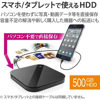 HDD (ハードディスク) 外付け ポータブル USB3.0 スマートフォン向け バックアップ