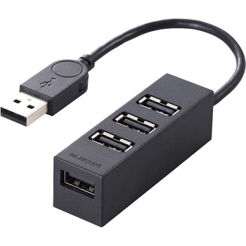 USBハブ 2.0 4ポート バスパワー マグネット付 スイングコネクタ ケーブル長 10cm エレコム