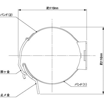消火器ブラケットバンド式 ヤマトプロテック