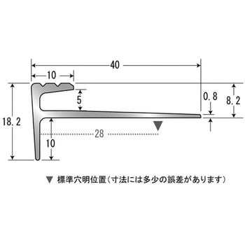 アシステップ 階段滑り止め アルミ製ノンスリップ タイヤなし タイルカーペット・カーペット用 11-2050 アシスト