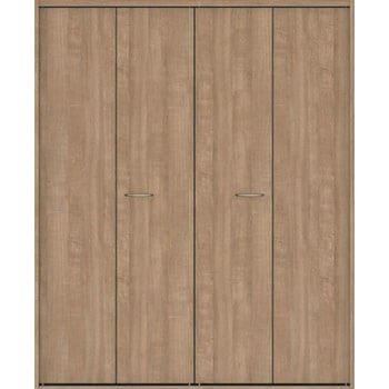 ハピア クローク収納 折り戸ユニット フラット ウッド扉 四固組 W4半H8 大建工業