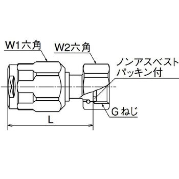 WJ18-1313-S WJ18型 ナット付アダプター黄銅 1個 オンダ製作所 【通販