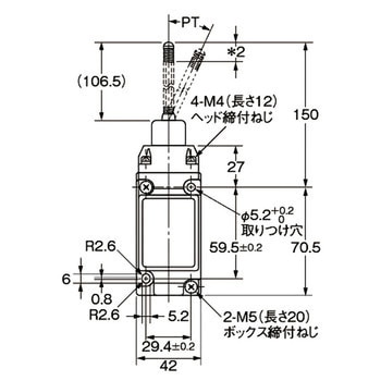小型重装備リミットスイッチ D4A-□N omron(オムロン)