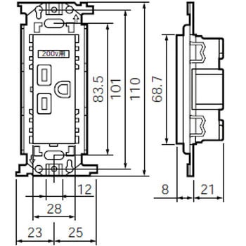 15A埋込アース付コンセント(250V) Panasonic(パナソニック)