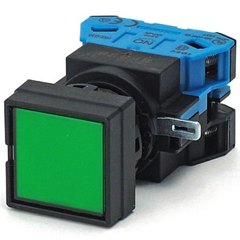 HWシリーズ 照光押ボタンスイッチΦ22 (角平形 LED)(モメンタリ形) IDEC(和泉電気)