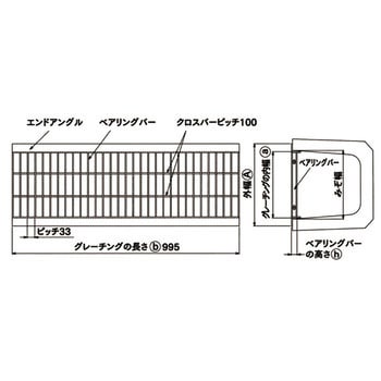 WUC-X 18-519 組込型グレーチング 並目 WUC-X型 1枚 片岡産業 【通販