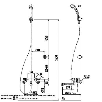 BF-7145T サーモスタット付シャワーバス水栓(13mm) 1個 LIXIL(INAX