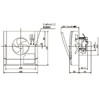 V-08PED5 パイプファン 高気密住宅対応 とじぴた 1台 三菱電機 【通販モノタロウ】