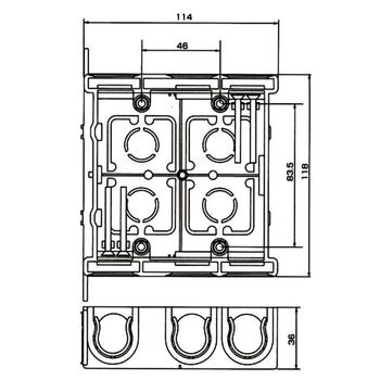 配ボックス 耳付型 Cシリーズ 日動電工