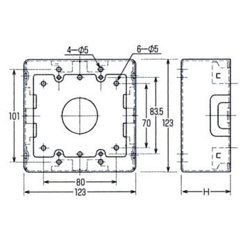 M272 2個用スイッチボックス 1個 外山電気 【通販サイトMonotaRO】