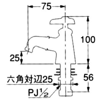 回転立水栓 13 カクダイ 【通販モノタロウ】