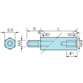 BSB-330E 黄銅サポーター 六角 1袋(50個) カメダデンキ 【通販サイト