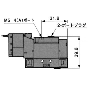 CKD 空圧バルブ用サブプレートキット M4L310-08Z-T1-10-SUB-BASE：GAOS