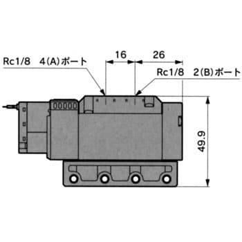 パイロット式5ポート空圧バルブ ダイレクト配管 4GA2シリーズ