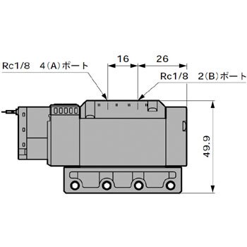 パイロット式5ポート空圧バルブ ダイレクト配管 4ga2シリーズ Ckd パイロット式ソレノイドバルブ 通販モノタロウ 4ga210 06 E0 1