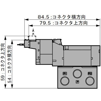 4GB210-08-E2-1 パイロット式5ポート弁 ベース配管 4GBシリーズ