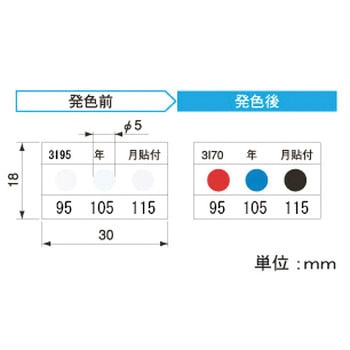 サーモカラーセンサー 3温表示タイプ(10℃間隔) アセイ工業