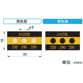 サーモカラーセンサー 3温表示タイプ(10℃間隔) アセイ工業