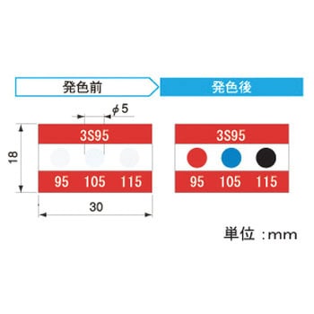 サーモカラーセンサー 3温表示タイプ(10℃間隔) アセイ工業