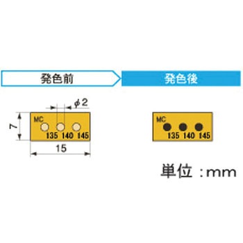 半導体用示温ラベル 3温表示タイプ アセイ工業
