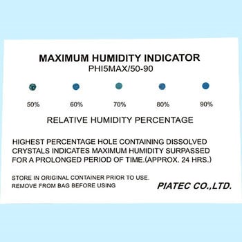 PHIMAX/50-90 湿度インジケータ(不可逆) 1缶(50枚) アセイ工業 【通販