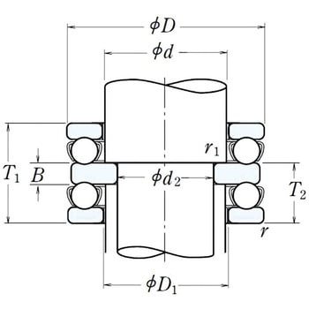 52204 複式スラスト玉軸受52200番台 1個 NSK(日本精工) 【通販サイト