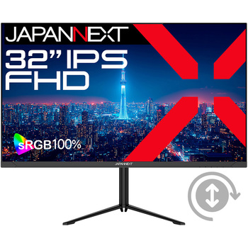 32型/1920×1080/HDMI×1、DP×1、Type-C×1/ブラック/スピーカー有/2年保証 JAPANNEXT