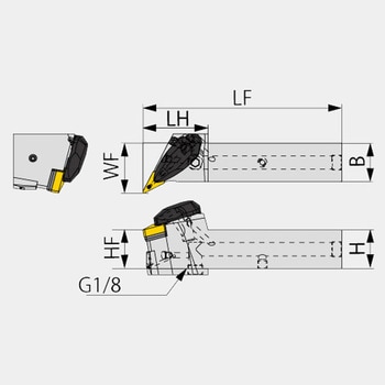 高圧クーラント仕様ダブルクランプ式バイト AVQNR/L-CHP タンガロイ