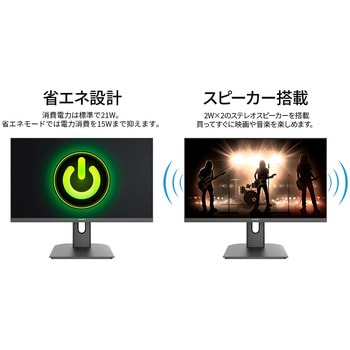 24.5型/1920×1080/HDMI、DP×2/ブラック/スピーカー有/2年保証 JAPANNEXT