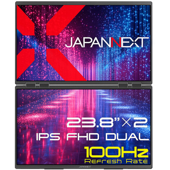 23.8型/1920×1080/HDMI×1、USB-C×2/ブラック/スピーカー有/2年保証/デュアル JAPANNEXT