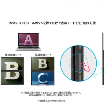 23.8型/1920×1080/HDMI×1、USB-C×2/ブラック/スピーカー有/2年保証/デュアル JAPANNEXT