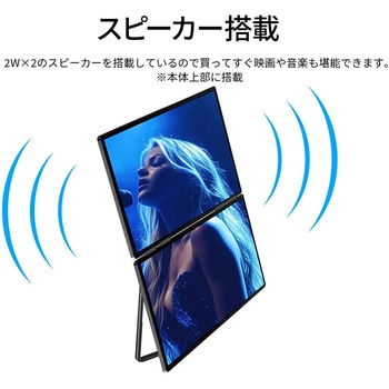 23.8型/1920×1080/HDMI×1、USB-C×2/ブラック/スピーカー有/2年保証/デュアル JAPANNEXT