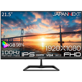 21.5型/1920×1080/HDMI×1/ブラック/スピーカー有/2年保証 JAPANNEXT