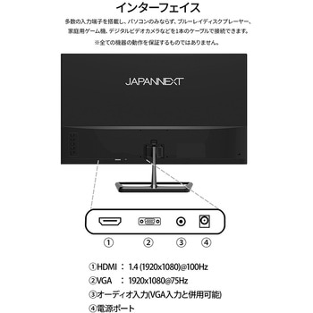 21.5型/1920×1080/HDMI×1/ブラック/スピーカー有/2年保証 JAPANNEXT