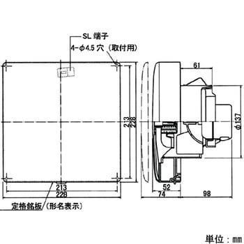 東芝 圧力形パイプ用ファン 居間用 SL端子付 VFP12XGS4-