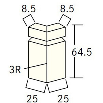 巾木コーナーキャップ 出隅用(T型対応) ウッドワン