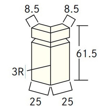 巾木コーナーキャップ 出隅用(P型対応) ウッドワン