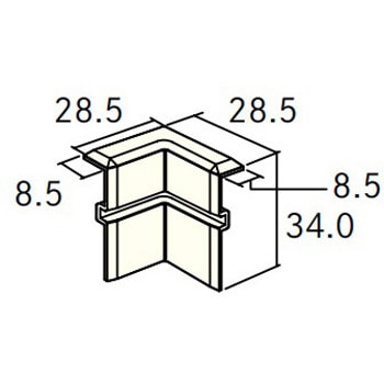 巾木コーナーキャップ 入隅用(M型対応) ウッドワン
