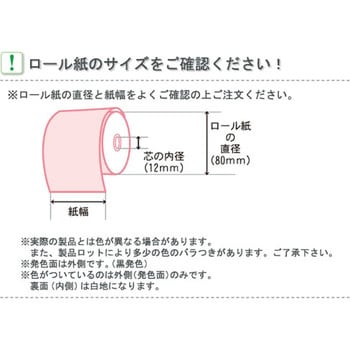 23-400700-50 カラーサーマルロール紙 58mm 1セット(200巻) 小林