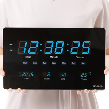 LED CLOCK LED時計 デジタル時計 クロック カレンダー - インテリア時計