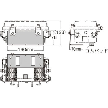 トランクアンプ(中型ハウジングケース)用取付金具 マスプロ電工