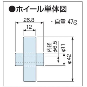 スチール製ホイール単体(シャフトなし) オークラ輸送機