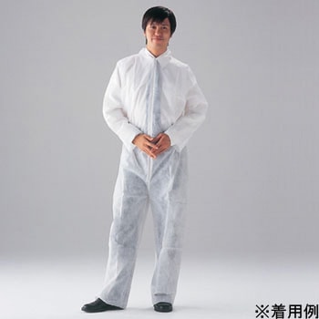 ディスポ不織布つなぎ服 アズワン