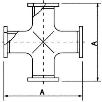 クロスピース(SUS316L) EDWARDS 真空配管用継手 【通販モノタロウ】