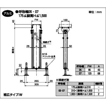 DAL ベルコンミニⅢ標準脚 固定脚 DAL オークラ輸送機 呼称幅05～60 1